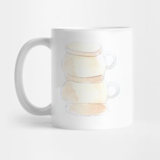 cup, dishes, watercolor, art, illustration, drink, food, tea, coffee, restaurant Mug